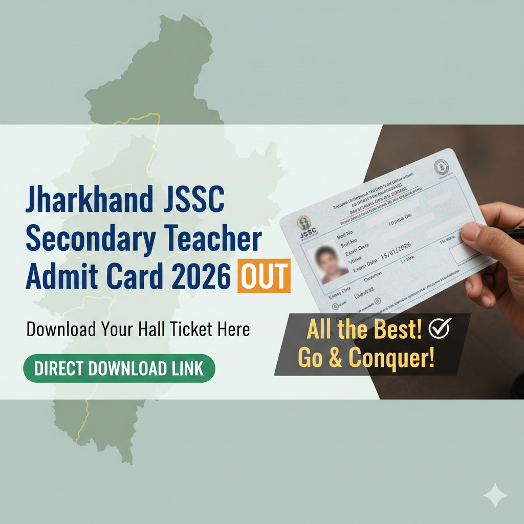 Jharkhand JSSC Secondary Teacher Admit Card 2026 Out -