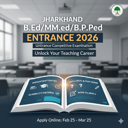 Jharkhand B.Ed/M.Ed/B.P.Ed Entrance Exam 2026: Dates, Eligibility & Guide