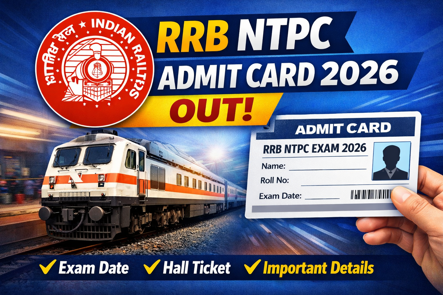 RRB NTPC Admit Card 2026 Out
