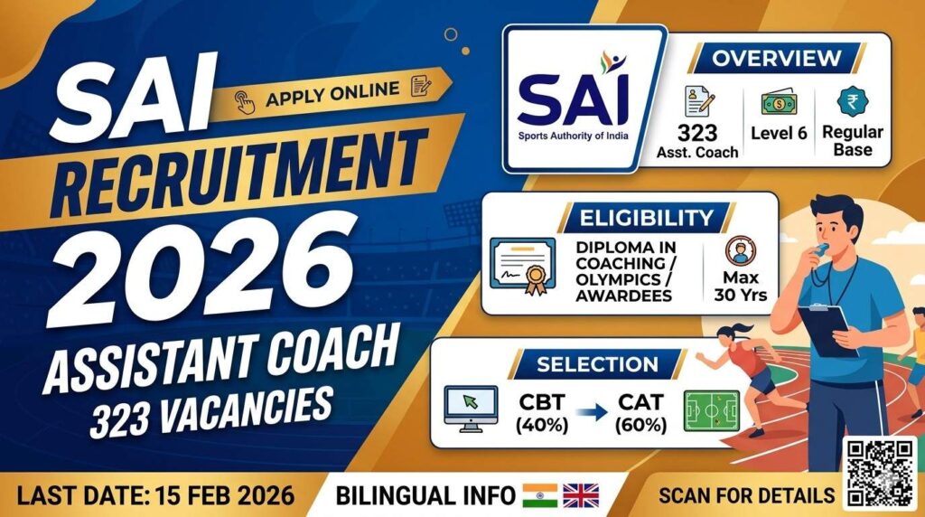 SAI Assistant Coach Recruitment 2026
