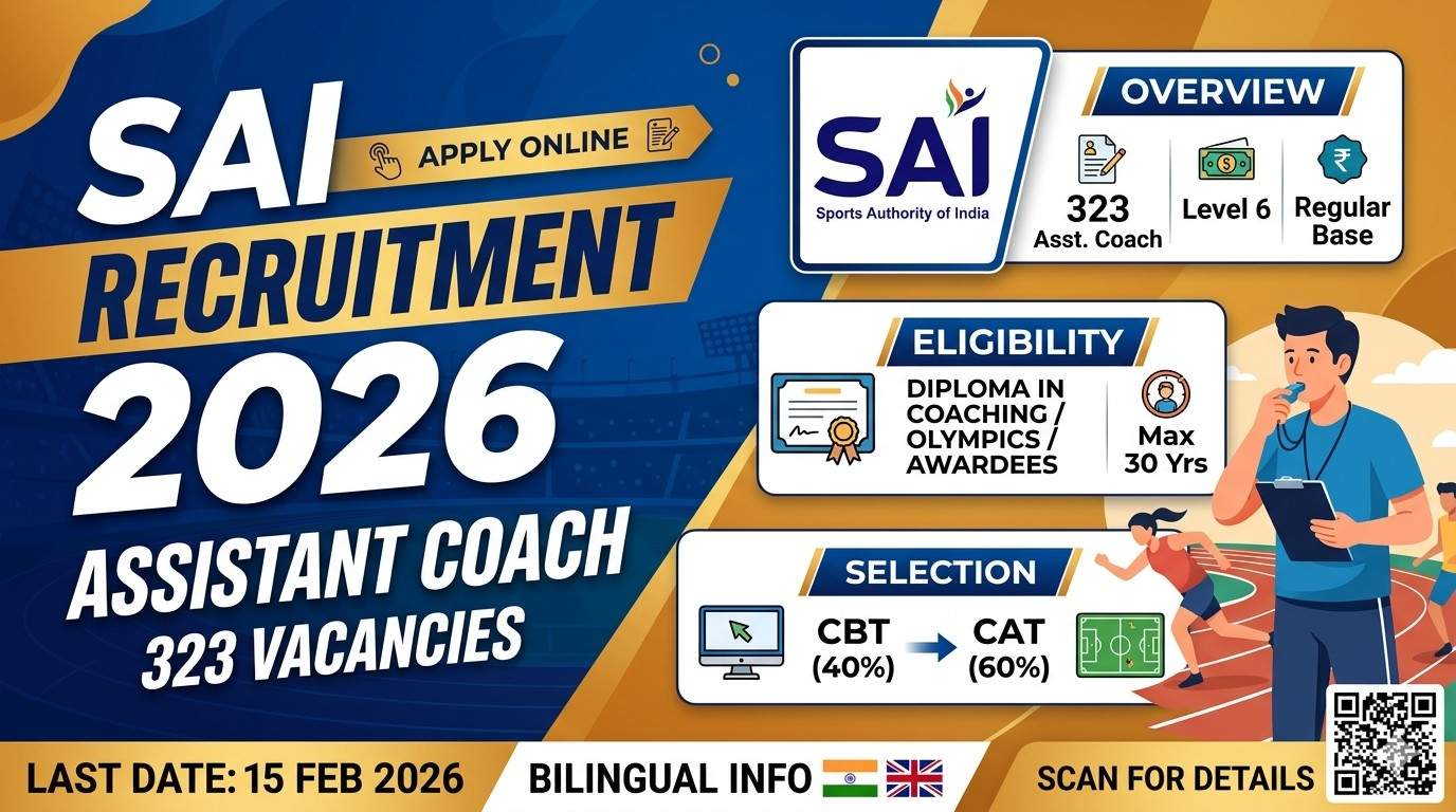 SAI Assistant Coach Recruitment 2026